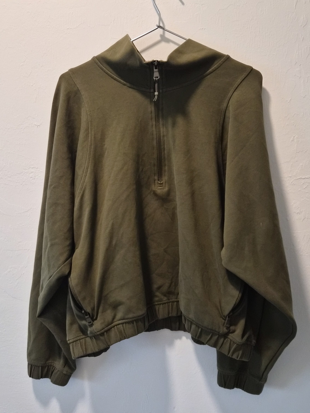 Old Navy Active Olive Green Half-Zip Pullover